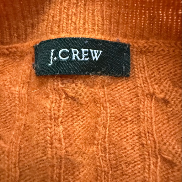 Women’s J.Crew Orange V-Neck Sweater - Picture 3 of 6